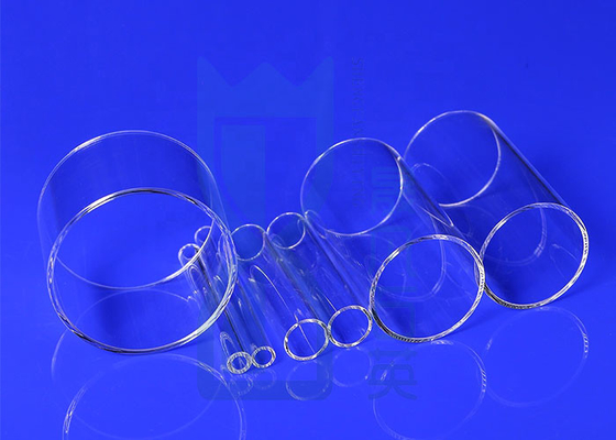 Tubería de prueba del diámetro del cuarzo de encargo del semiconductor transparente y opaco pulido