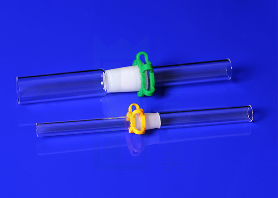 Modifique el tubo de ensayo de vidrio para requisitos particulares de cuarzo de Morse 6,5 con las juntas de tierra y el tubo lateral
