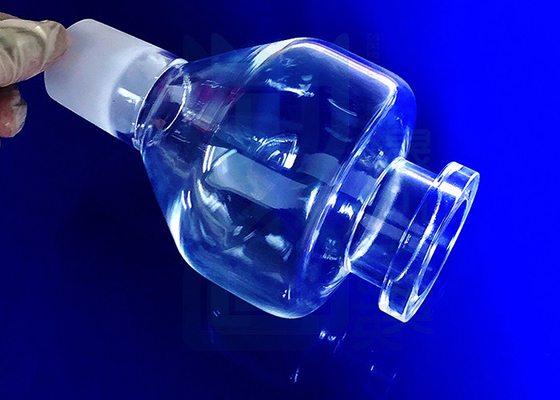 Cristalería de laboratorio científica resistente a la corrosión en el laboratorio de química transparente
