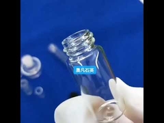 Botella de vidrio de cuarzo resistente a la corrosión con tapa de rosca transparente