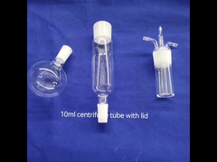 Caldera 10 del reactor del fuego del cuarzo del laboratorio de ciencia - tubo de vidrio de la centrifugadora del aceite 100ml