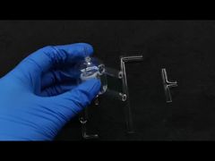 Condensador Graham de cuarzo para cristalería de laboratorio de ciencia de silicio fundido, 99,9% de contenido de SiO2, anticorrosión