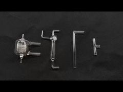 Condensador Graham de cuarzo para cristalería de laboratorio de ciencia de silicio fundido, 99,9% de contenido de SiO2, anticorrosión