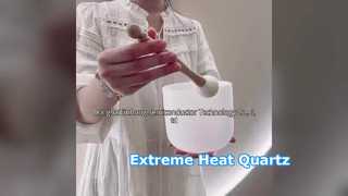 Cuenco tibetano de cristal de cuarzo transparente 99,99%, instrumentos curativos con sonido