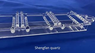 Barcos de cuarzo semiconductores con soporte para oblea de barco de cuarzo transparente resistente al ácido de alta precisión